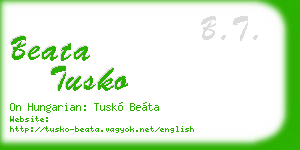 beata tusko business card